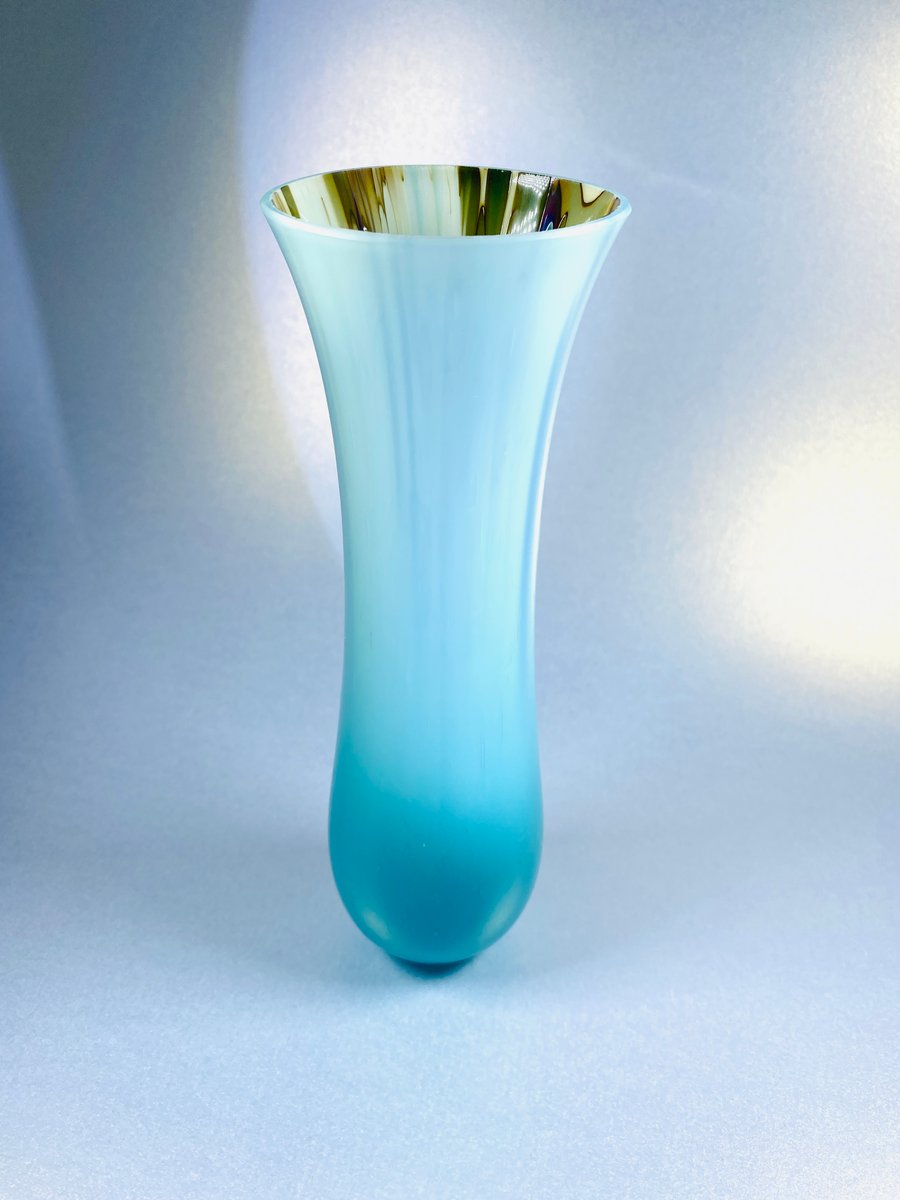 Fused glass art vessel - vase