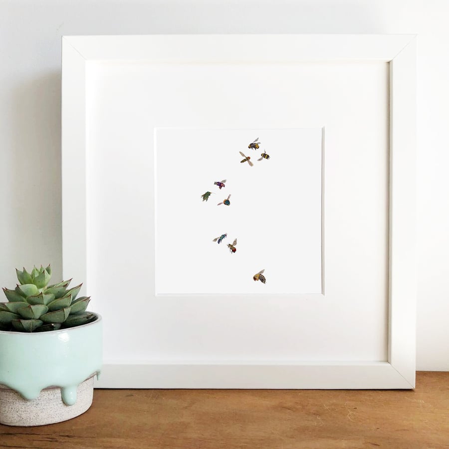 'The Bees' Hand finished Framed Print