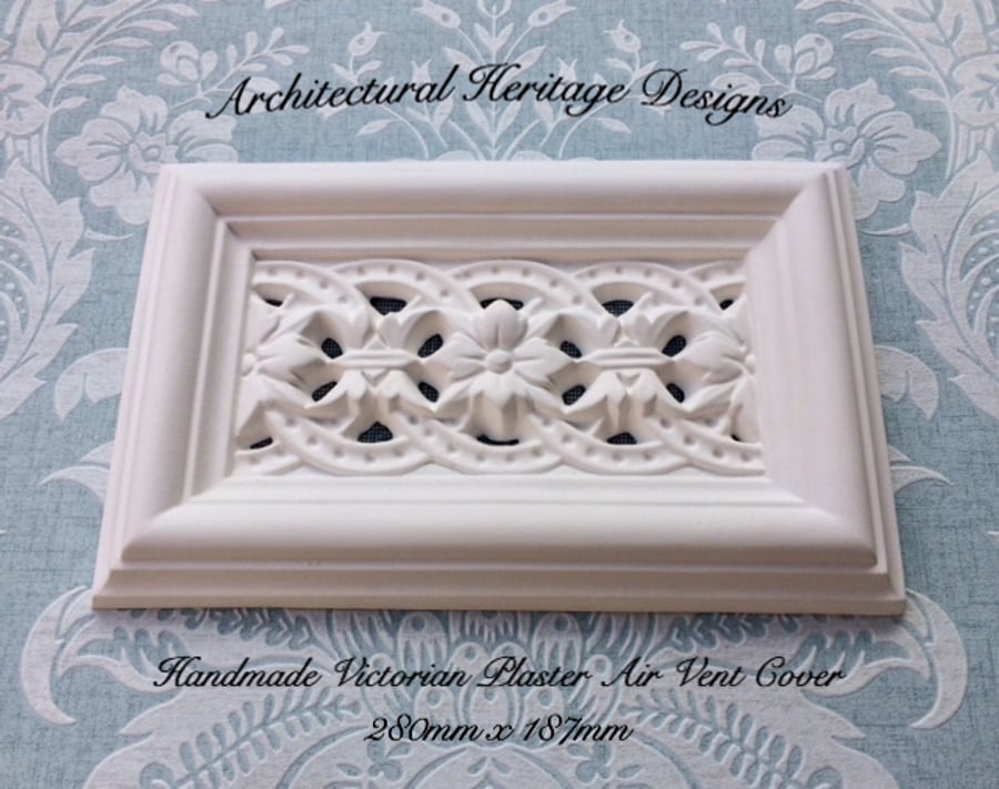 Victorian plaster air vent cover 280mm x 178mm