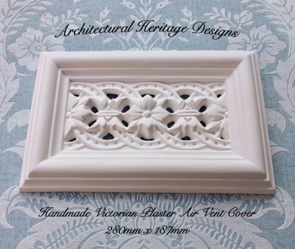 Victorian plaster air vent cover 280mm x 178mm