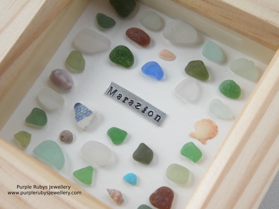 Colours of Marazion Sea Glass, Sea Pottery & Shell Picture P140