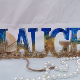 Resin Beach Theme LAUGH decor