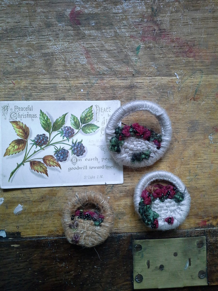blackberry basket brooches
