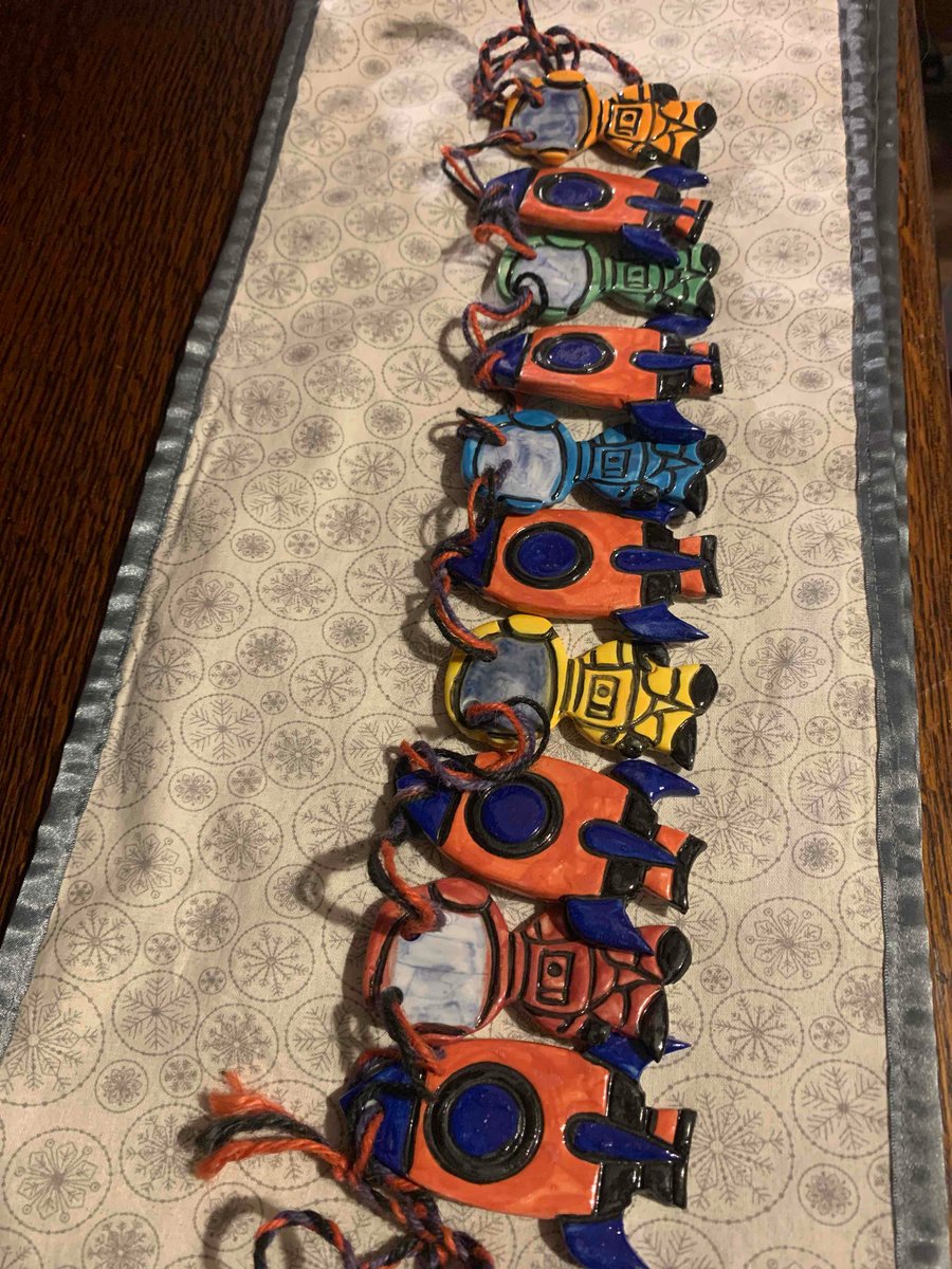 Spaceman and Rocket Ceramic Bunting 