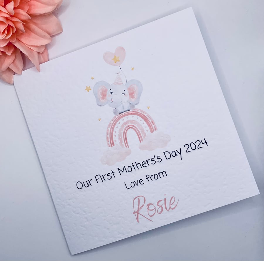 First Mothers Day card personalised