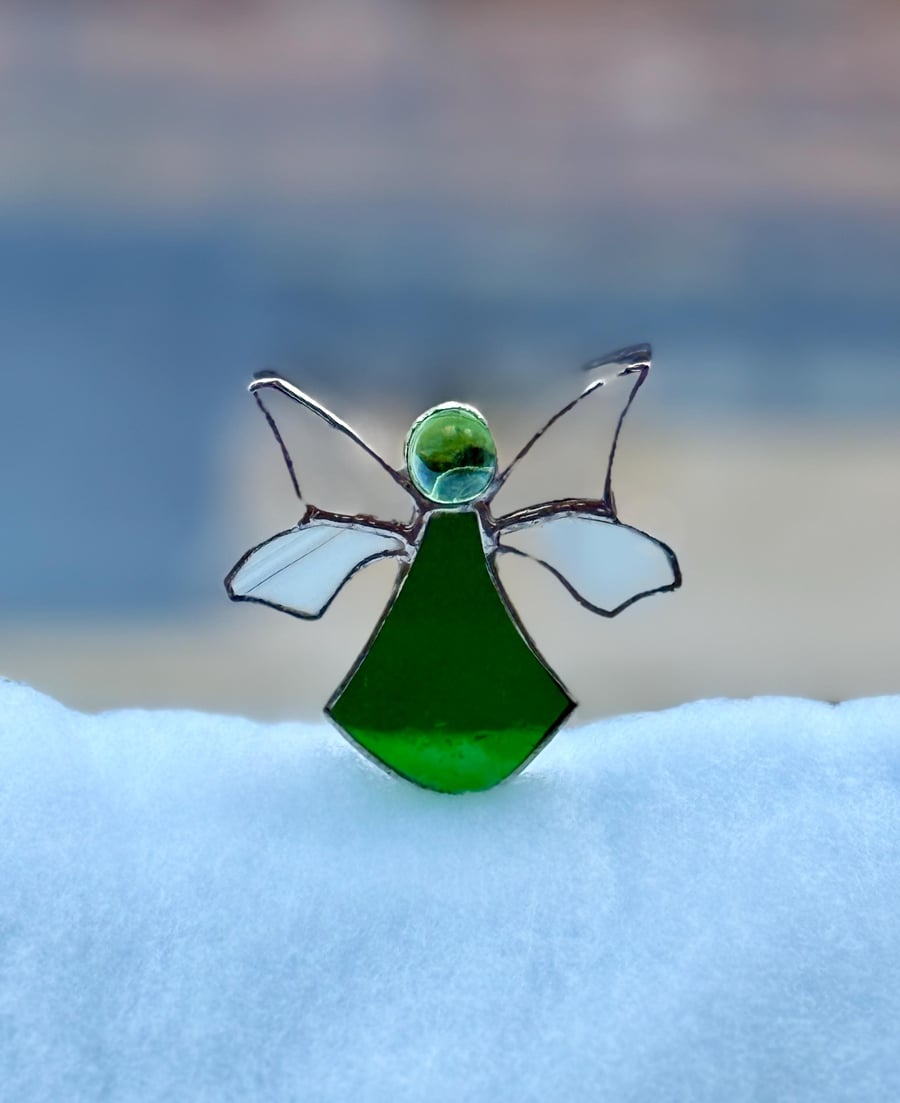 Stained Glass Woodland Fairy - green