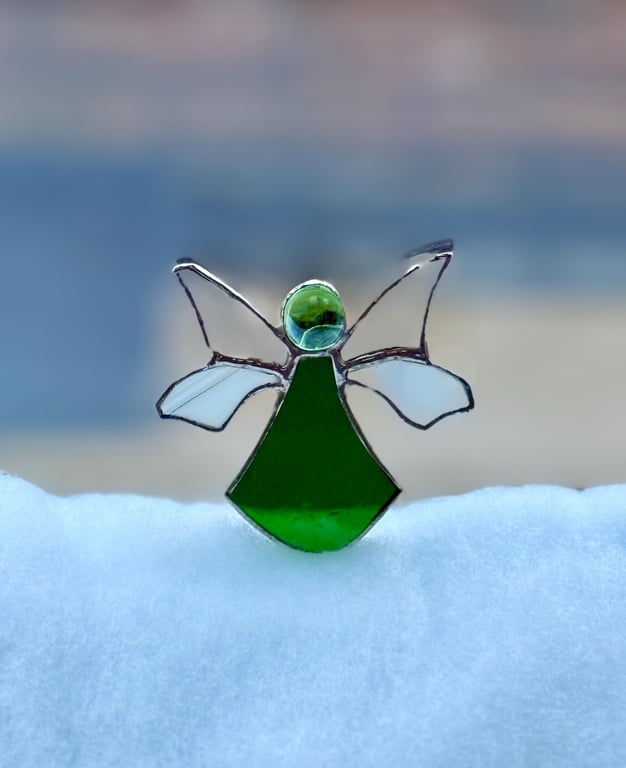 Stained Glass Woodland Fairy - green