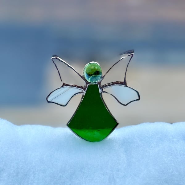 Stained Glass Woodland Fairy - green