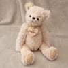 SOLD, RESERVED FOR KAREN. Handmade collectable bear, mohair embroidered bear