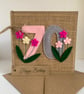 Handmade 70th Birthday Card. Keepsake Card. Textile Card. - Image 4