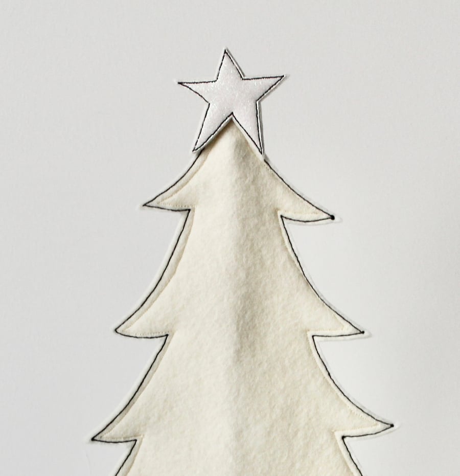 'Large Christmas Tree with a Iridescent White Star'