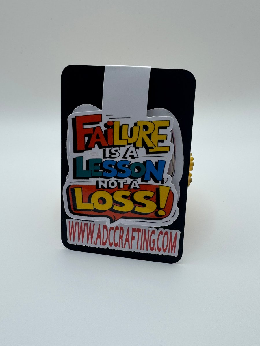 Motivational Magnetic Bookmark – “Failure Is a Lesson, Not a Loss!