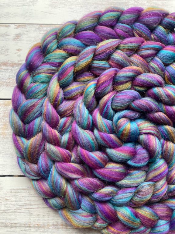 Merino blend spinning fibre 100g Aurora