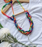 Multicolour Woven Necklace - T Shirt Yarn - Image 9