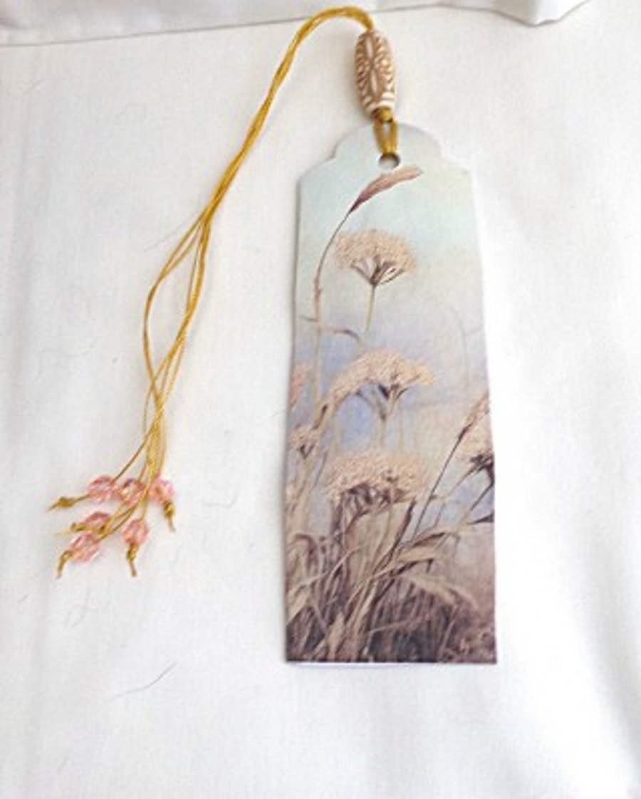 Up Cycled Card and Beaded Bookmark 4