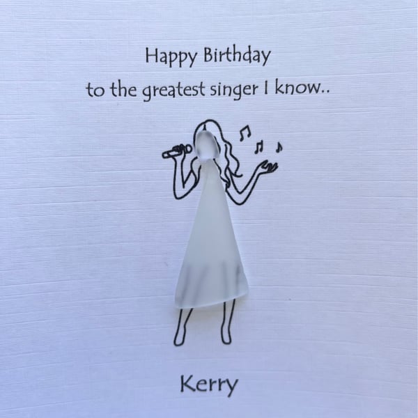 Personalised Birthday Card - To the greatest singer I know…