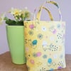 Mini Easter gift bag: yellow with bunnies