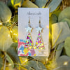 Modern Festive Tree Earrings - Mel