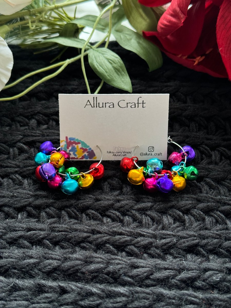 Jingle Bell Hoop Earrings 