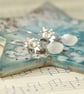 Sterling silver and moonstone earrings inspired by lichen - Image 4