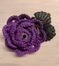 Purple Rose Brooch, Steam Punk Rose, Gothic Pin, Rose Brooch, Gothic Rose - Image 5