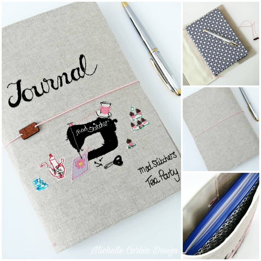 Seamstresses Journal, Embroidered Journal 