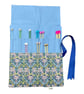 Liberty floral print Straight knitting needle case, needle roll, ribbon tie stor