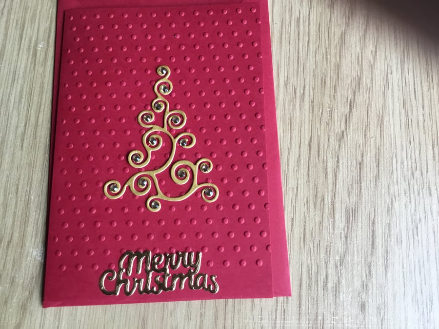 Christmas tree card. CC545