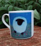 Sheep  Bone China mug: printed design from my original needlefelt  artwork - Image 2