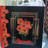 Dramatic black and red poppy birthday card