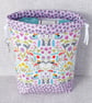 Project bag, drawstring bag, gnomes, mushrooms, bunnies  - Image 3