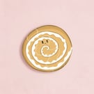 Cinnamon roll sticker Cute food Die cut glossy stationery 