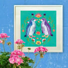 Penguin Giclée Print – Turquoise