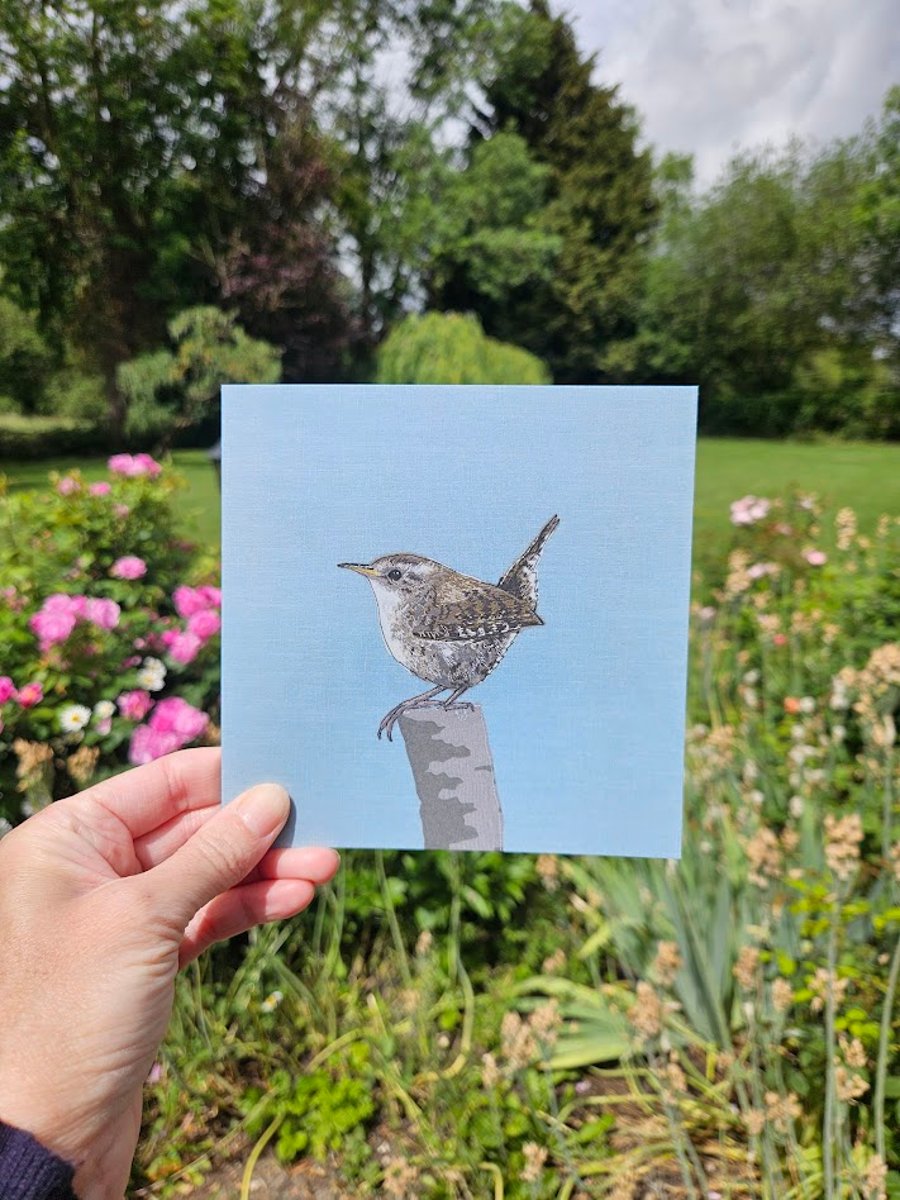 Wren card, bird cards, garden bird, blank card, bird watching, bird lover
