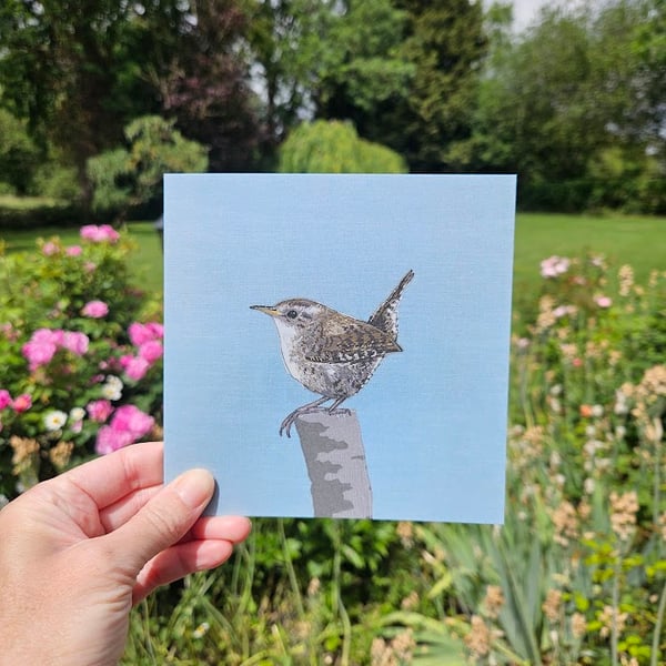 Wren card, bird cards, garden bird, blank card, bird watching, bird lover