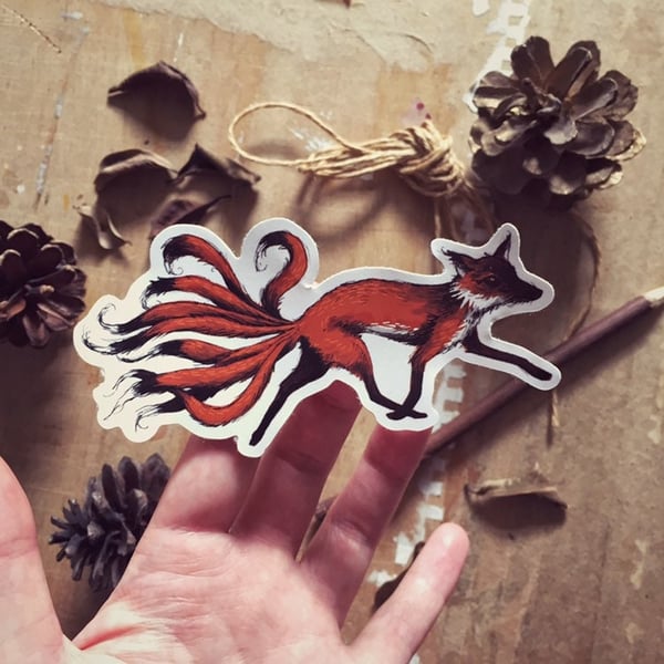 Nine Tailed Fox - Forest Spirit Vinyl Sticker