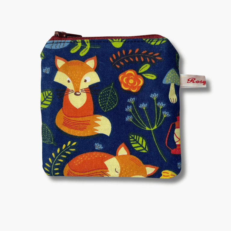 Fox mini purse with zip - Fall Fox