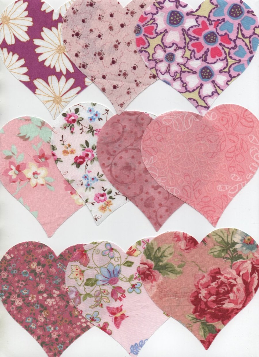 ChrissieCraft die-cut medium HEARTS for APPLIQUE