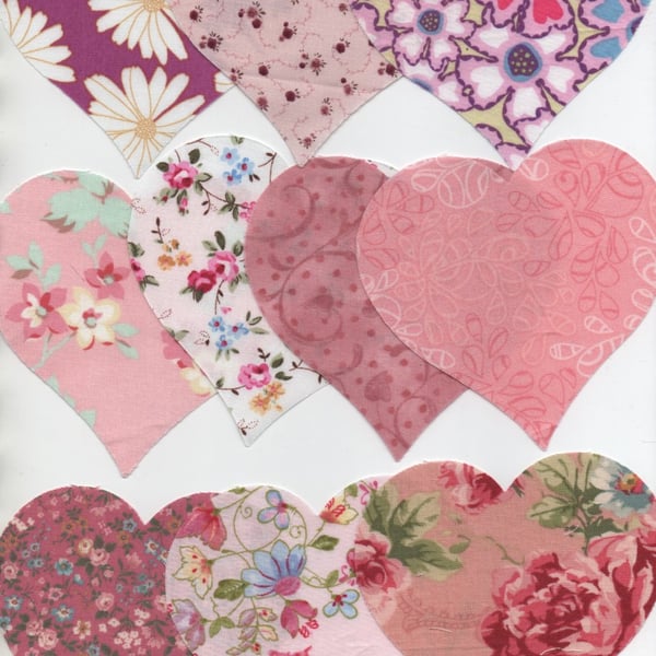 ChrissieCraft die-cut medium HEARTS for APPLIQUE