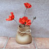 Hessian Bag Vase with string handles