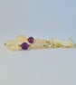 Citrine & Amethyst Gemstone Earrings, November Birthday, Gift For Scorpio - Image 3