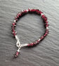 Garnet chip and Sterling Silver Bracelet - Image 5