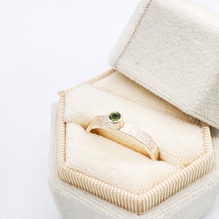 Tourmaline Silver Ring Stacker Ring 