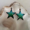 Enamelled copper star(fish) earrings 050