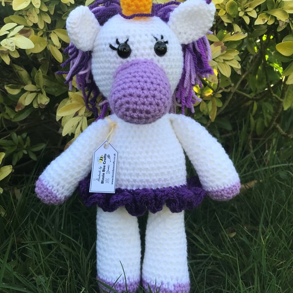 Crocheted Unicorn Toy Doll