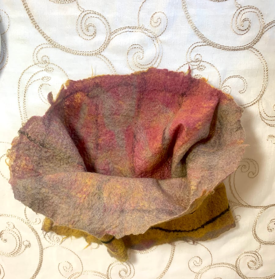 Perfectly Imperfect Cobweb Felted Cowl