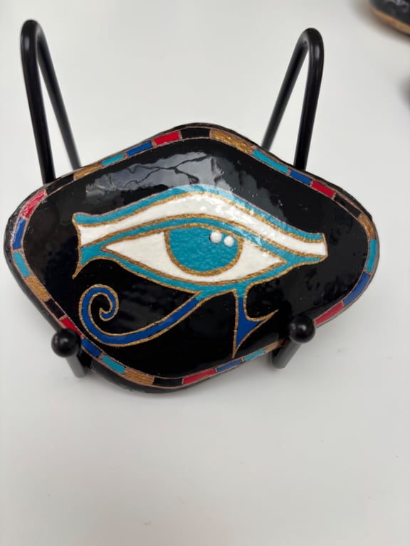 Hand painted Egyptian natural rock.
