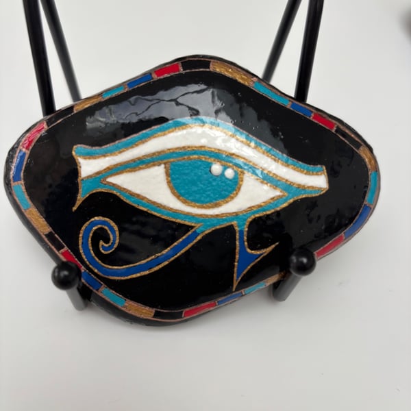 Hand painted Egyptian natural rock.