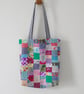 Upcycled Cotton Patchwork Tote Bag