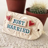 Large ceramic Wedding tag decoration Wedding gift Bride and Groom, Mr and Mrs